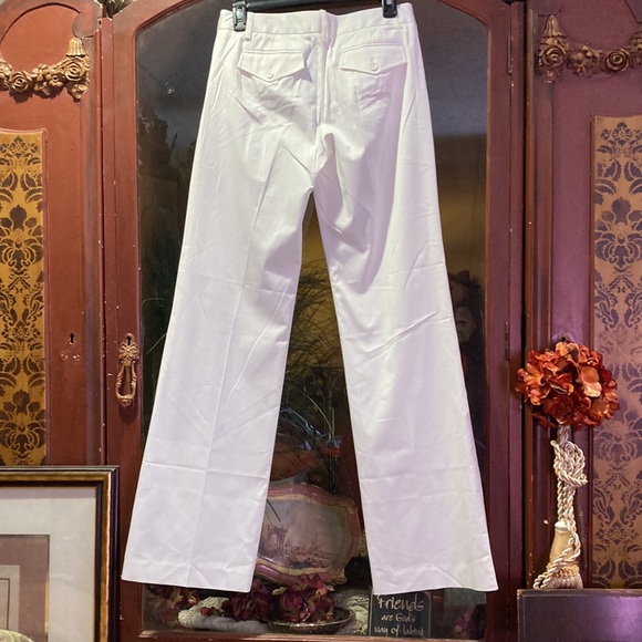BCBGMAXAZRIA White Susie Slim Flare pants Trousers Size 4 - Picture 2 of 8